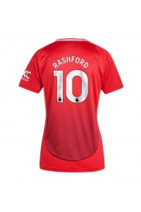 Fotbalové Dres Manchester United Marcus Rashford #10 Dámské Domácí Oblečení 2024-25 Krátký Rukáv